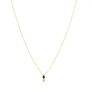 Ines Raindrop Necklace Emerald