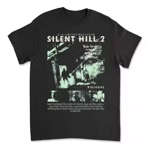 Silent Hill 2 Survival Gaming Konami Black T-Shirt, Gaming Tee, Gift For Fan, Game Shirt, Silent Hill Tee Crewneck Menswear