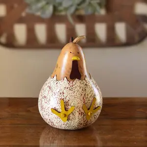 Hand-Crafted Gourd - Hattie Hen - Small - Animal Decor