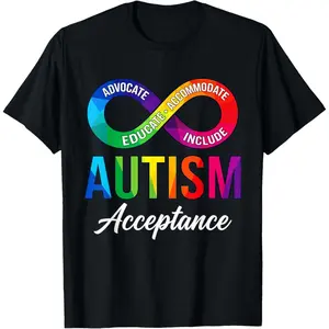Men & Women Autism Acceptance Tee with Iconic Infinity Symbol