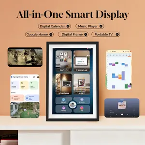 10.1" Digital Google Calendar Built-in Battery,No Subscription|Install apps on Google Play|Photo Frame with Anti-Glare Seamless Laminated Touchscreen|All-in-one:Voice Assistant,Home Hub,Video