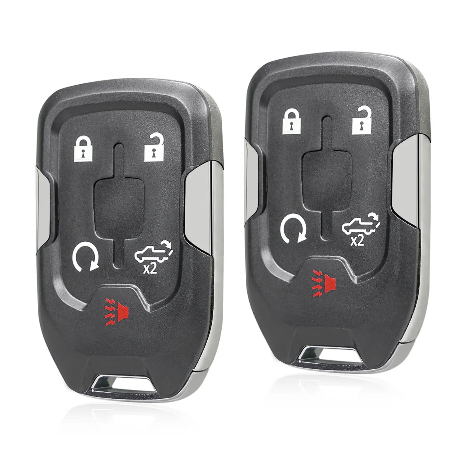 2 Smart Remote Key Shell Case For Chevrolet Silverado GMC Sierra 1500 2500 3500 2019 2020 2021 2022 HYQ1EA Uncut Blade 5 Button