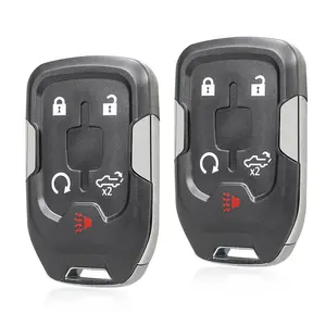 2 Smart Remote Key Shell Case For Chevrolet Silverado GMC Sierra 1500 2500 3500 2019 2020 2021 2022 HYQ1EA Uncut Blade 5 Button