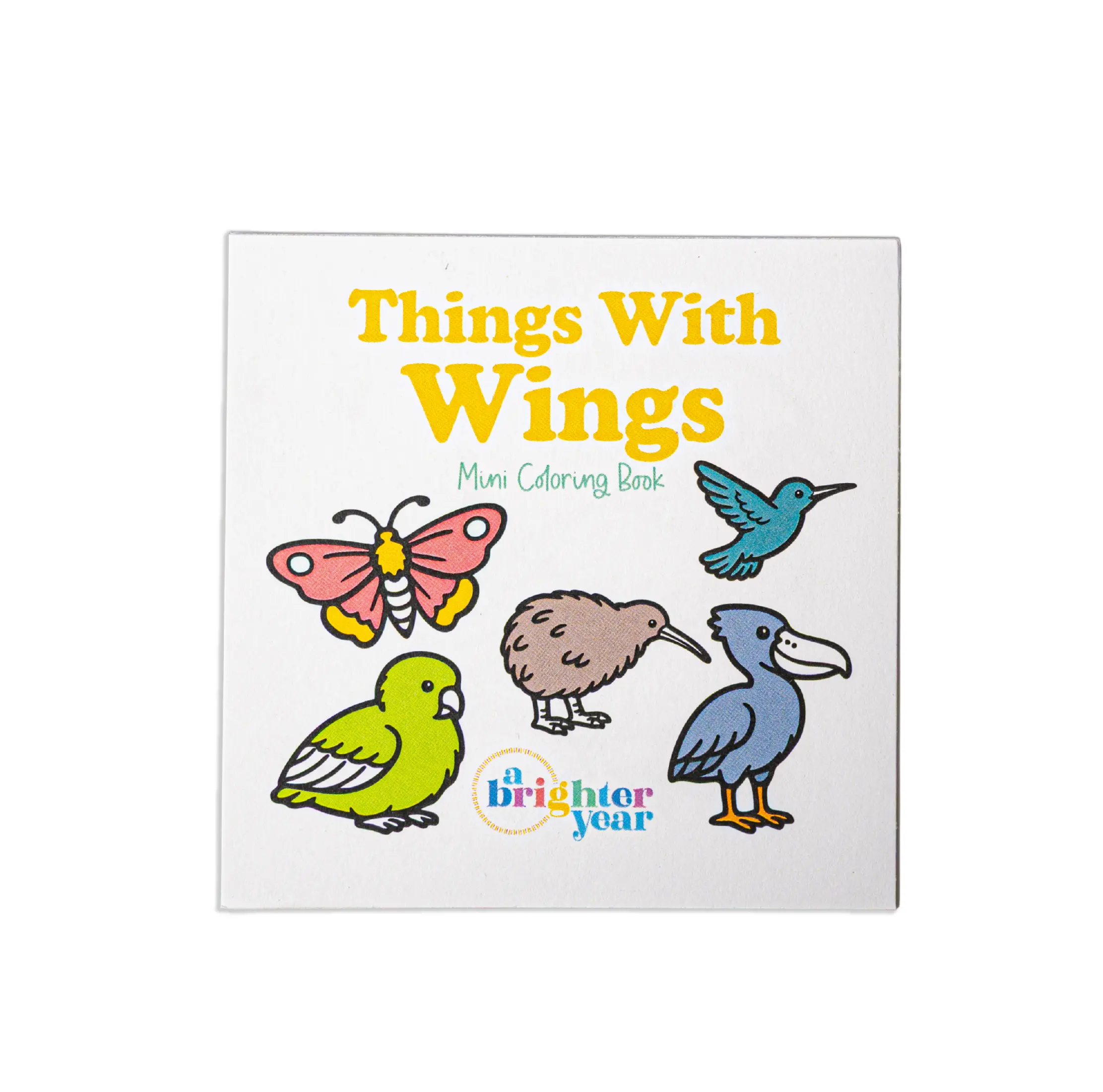 Things With Wings - Birds, Bugs, & Bats Themed Mini Coloring Book