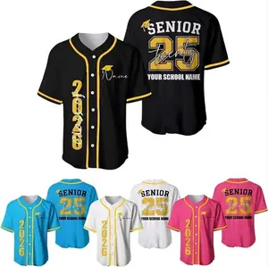 Personalized Senior 2026 Baseball Jersey, Custom Graduation Jersey, Class Of 2026 Graduate Jersey, High School Graduation Jersey