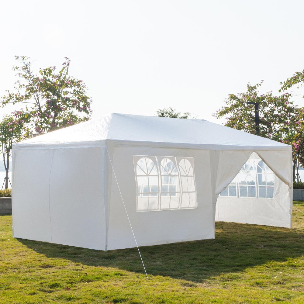 10'x20' Outdoor Party Tent with 6 Removable Sidewalls Waterproof Canopy Patio Wedding Gazebo White for Events