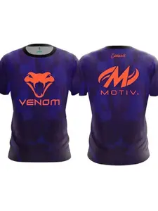2025 new men's quick drying T-shirt VENOM printed bowling uniform classic luxury comfortable casual T-shirt sports short sleeved top T-shirt quick drying sweat absorbing breathable