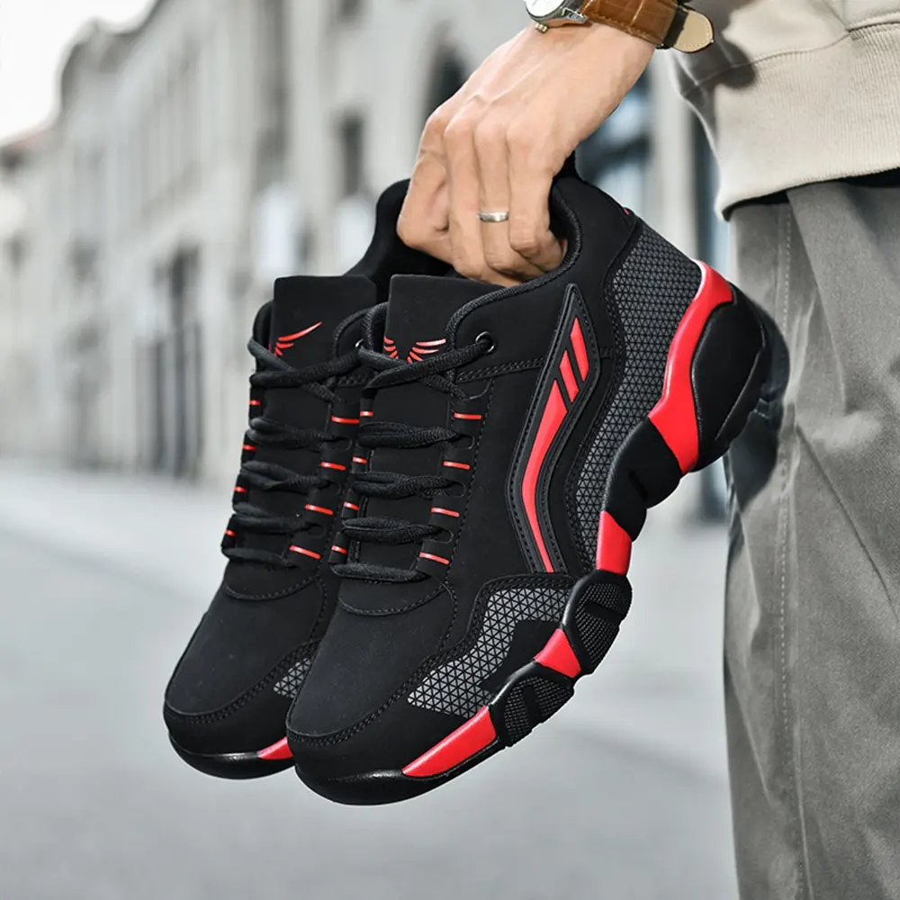 Men's Air Cushion Training Runner Footwear - Breathable Lace-Up Athletic Shoes with Rubber Sole, Casual Cross Trainers for Gym, Casual Wear, Athletic Running Trainers, Sporty Chic, Ankle, Gym, Runs, Walks, And Casual Days