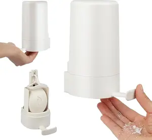 Soap Grinder Box with Built-in Blade, Wall-Mountable Soap Container, Adjustable Powder Dispensing (One Set, NO Soap, NO Desiccant)