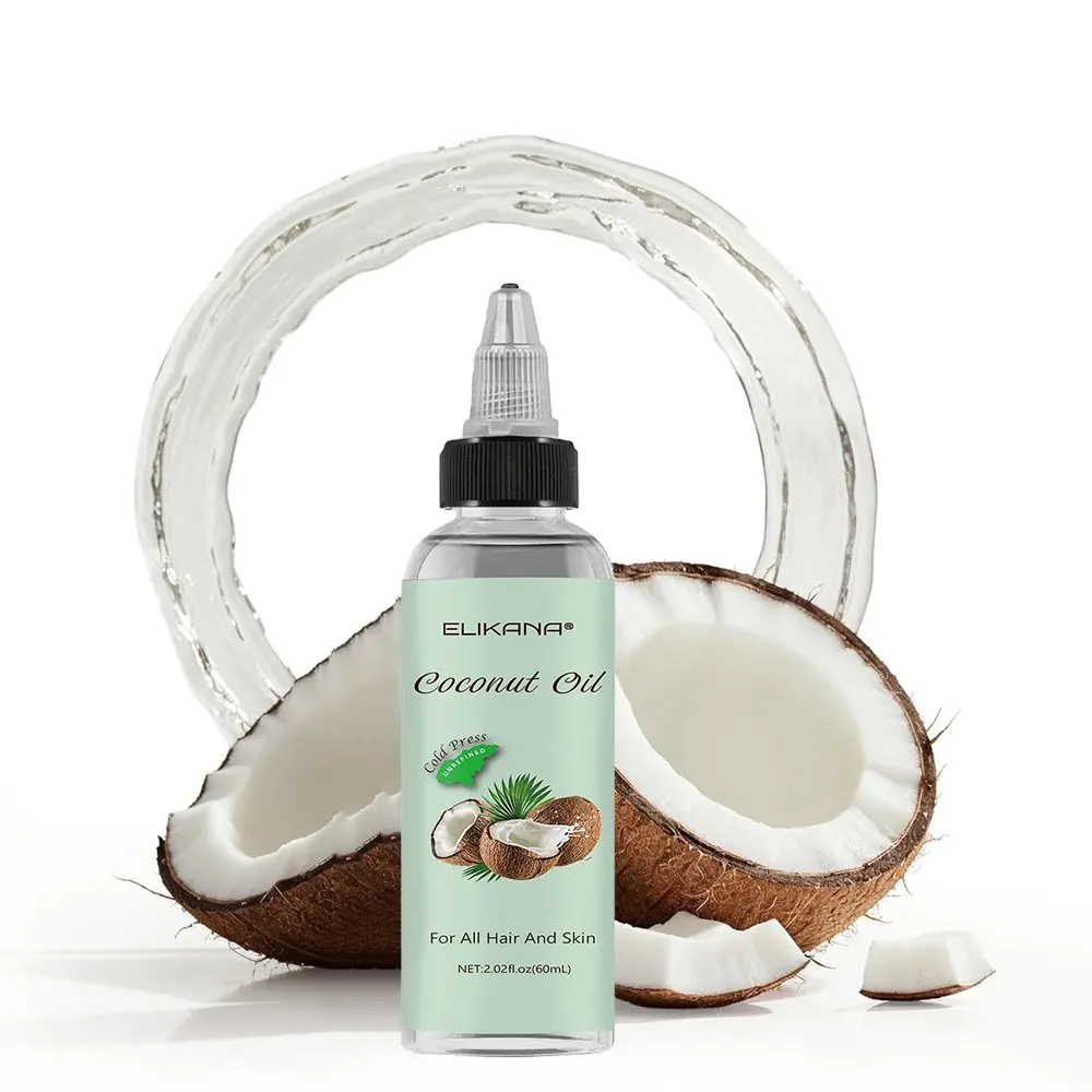 Coconut Oil, Cold Pressed, Unrefined, Deep Moisturizing Formula, Hydrating, Nourishing Oil, Hair Care, Skin Care, Body Massage, Essential Oil for Aromatherapy, Wellness Body Oil