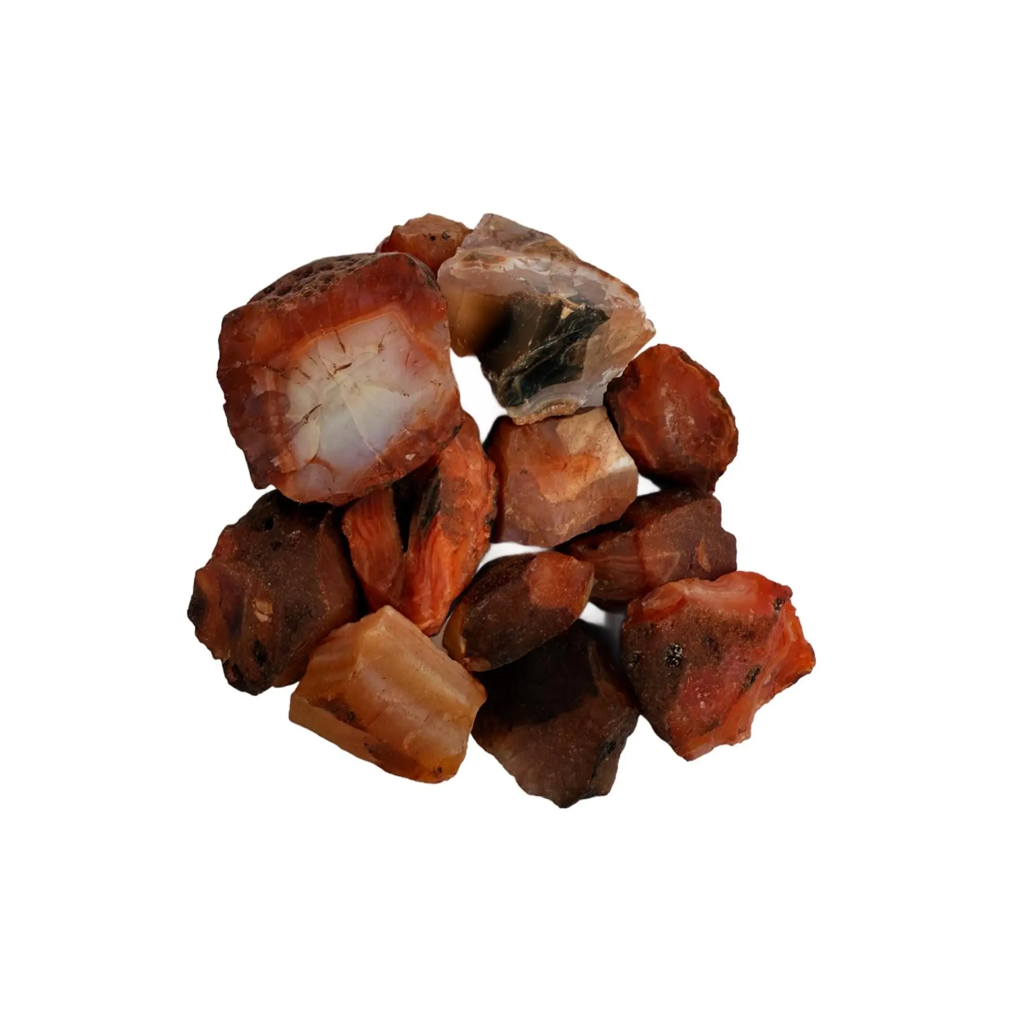 Natural Rough Carnelian Chakra Healing Stones - Genuine Mineral Raw Gemstones with Elemental Energy, Multi-Size, Boosts Vitality for Crafting, Religious Home Decor, Indoors