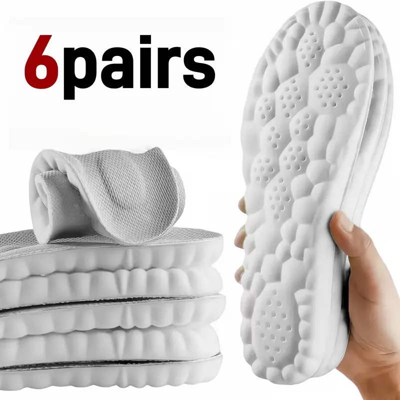4D Cloud Technology Insoles for Men and Women - Shock Absorbing, Soft Cushioned Memory Foam Insoles - Sport Ergonomic Foot Pain Relief, Stable, All Seasons Shoe Inserts & Heel Liners