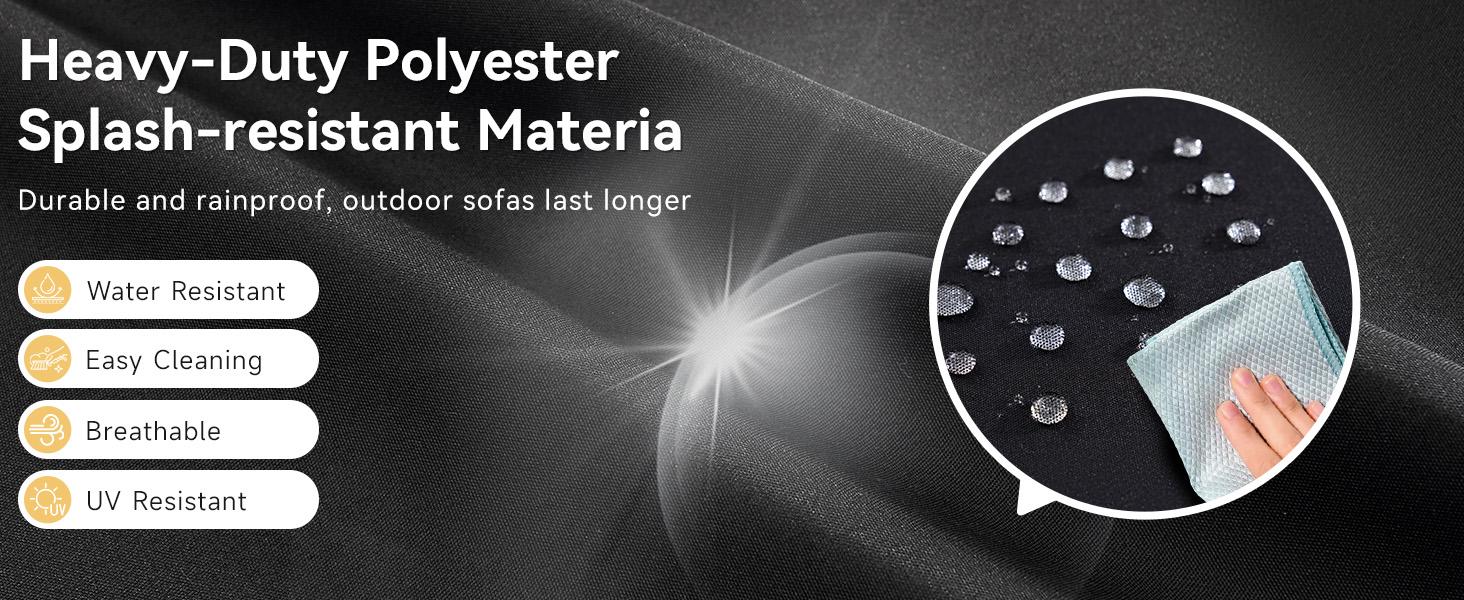 oneinmil Replacement Cushions for Outdoor Furniture, 7-Piece Outdoor Cushions for Patio Furniture, Deep Seat, Waterproof & Fade Resistant Couch Cushion for 4-Seat Patio Conversation Sets,