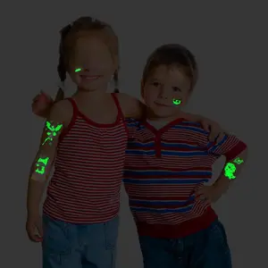 380 Styles Luminous Temporary Tattoos for Kids - Mixed Mermaid Dinosaur Outer Space Pirate Designs - Glow Party Supplies for Back to School Events