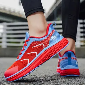 Viral Red & Blue Running Sneakers | Ultra Comfy Breathable Trainers In Multiple Colors