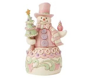 Jim Shore Heartwood Sweets Snowman Figurine 7.5in