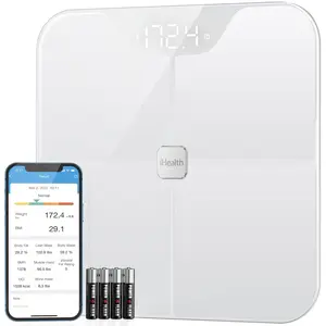 iHealth Nexus Smart Scale Bluetooth Body Weight & Composition Monitor Bathroom Scale Body Fat Muscle Analyzer for BMI Compatible with iOS Android