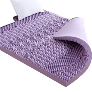7-Zone Egg Crate Lavender Foam Mattress Topper Queen Size Lavender Cooling Gel Infused Mattress Pad