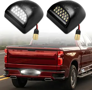 2Pcs LED License Plate Lights - Rear Tag Lamps for GMC Sierra Yukon Trucks, LED Car Lights