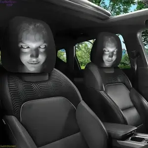 2Pcs Car Headrest Covers, Universal Fit Protectors for Road Trips