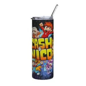 Cash & Nico Kids Portable Reusable Stainless Steel Vacuum Tumbler - 12oz, 20oz Colorful Water Bottles with Straw and Lid, Bottle Vacuum Flasks