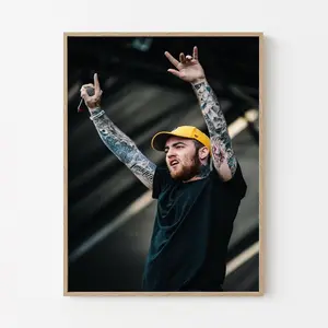 Mac Miller Live Performance Poster – Hip-Hop Concert Wall Art | Rapper Music Print, Artistic, Decor