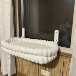 Folding Cat Hammock for Window - Cordless, Machine Washable Bed, Robust Metal Frame, Strong Suction Cups，Cat Window Perch for Cats and Small Dogs