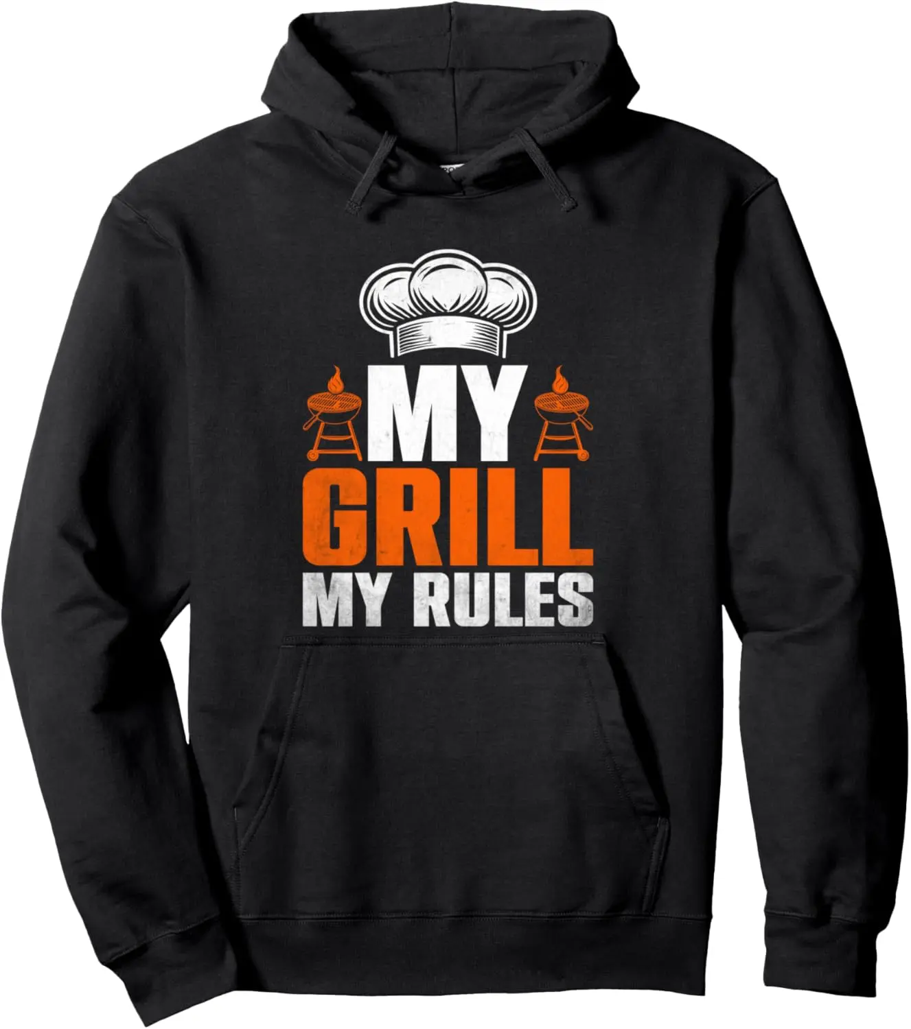 My Grill My Rules Griller Grill Cook BBQ Grilling Barbecue Pullover Hoodie 2