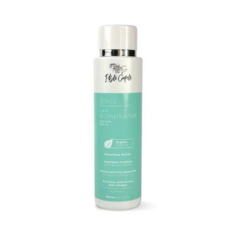 I Belli Capelli Venice Intensive Hair Reconstructor, Organic Keratin Smoothing Serum with Argan Oil, Gentle Nourishing Haircare for Frizz Control, 500ml/16.9 fl.oz, Intensive Haircare