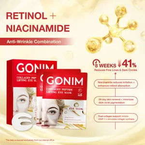 Collagen Under Eye Patches – Triple Collagen Matrix Overnight Eye Mask, Retinol Eye Patches with Niacinamide, and Peptides | Targets Wrinkles, Dark Circles & Puffiness | 4 Pairs