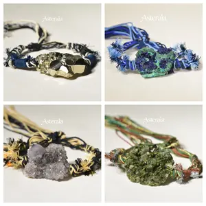 [NO.W001-W004]Unique handmade woven crystal bracelet