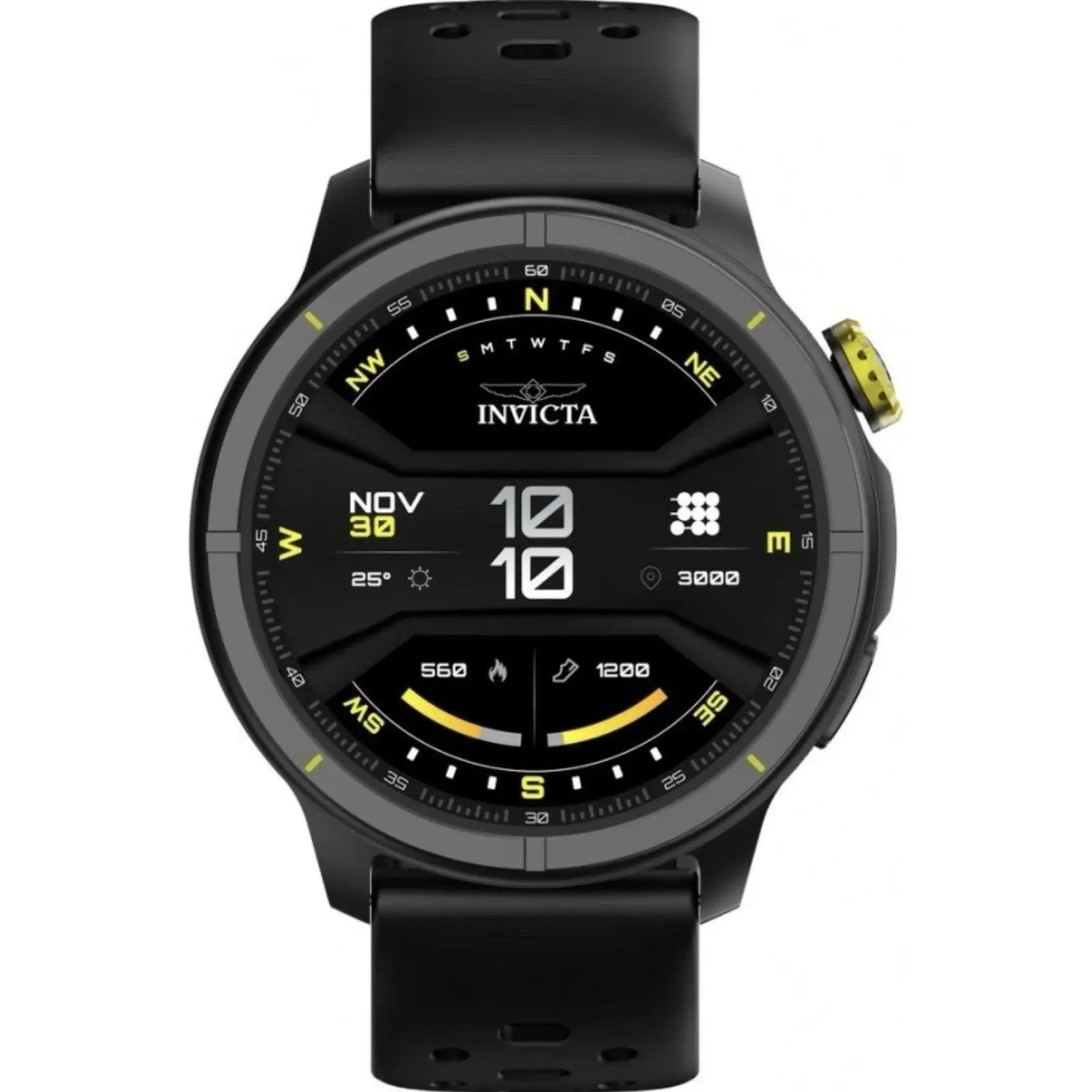 Invicta I-Tech 2 Pro Smartwatch 46mm Black Case Black Band GPS (ITECH-005)