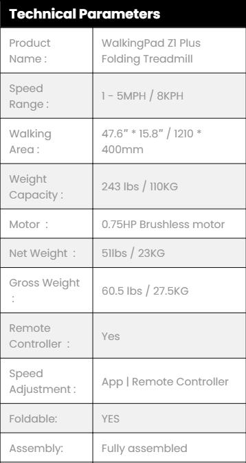 WalkingPad Z1R Folding Treadmill With Handrail