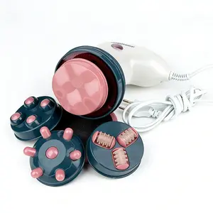 Zero Queen 3-in-1 Pink Plug-In Massager with 3 Washable Pads for Deep Tissue Massage Ideal for Back Shoulders Legs & Facial Areas Multi-Attachments Included gym accessory Handheld Cellulite Sculpting