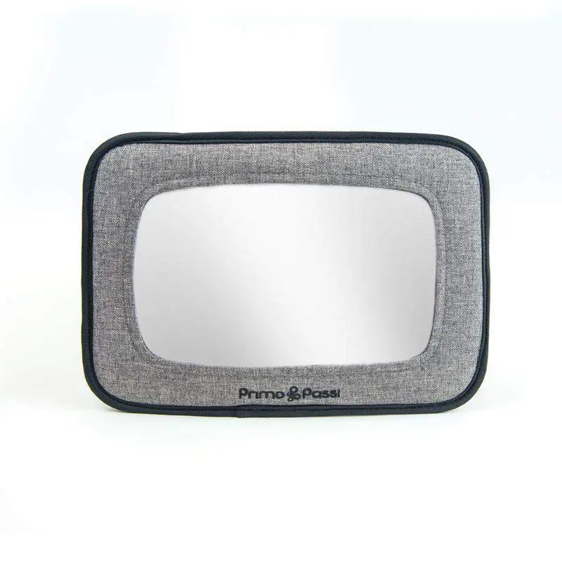 Primo Passi Car Mirror Black Melange - Universal Fit Convex Angle Baby View Mirror for Safe Traveling Car Accessories