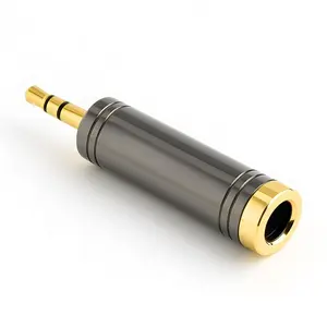 1-Pack 3.5mm to 1/4 Adapter (TRS 1/8 to 1/4 Inch AUX Audio Jack Converter,  Plated, Pure Copper, 3.5mm Male to 6.35mm Female) Stereo Headphone Adapter for Guitar Amplifier Piano Phone