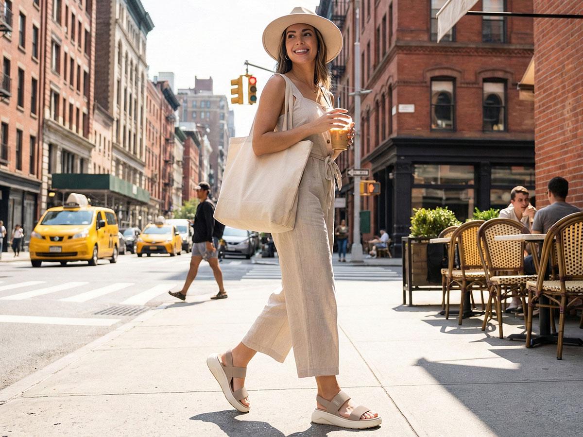 Vilanva Women's Platform Sandals with Arch Support for Plantar Fasciitis Relief Comfortable Cushioned Walking Sandals with Casual Backstrap for 2026 Summer Trendy Outfits