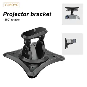 YJMOYE Projector Bracket Desktop Stand & Wall Mount Supports 360° Rotation Compact Portable and Easy to Install Adjustable Mount