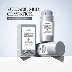 2 Packs Clay Mask Stick, Deep pore Cleansing, Gentle Exfoliation Blackhead Remover  Skin Brightening, Hydrating Moisturizing Face Mud Mask for All Skin Types, Men Women