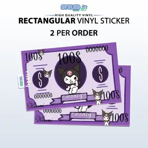 Kuromi rectangular vinyl sticker Kuromi rectangular vinyl sticker