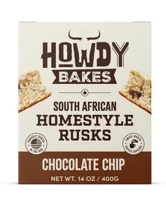 Howdy Bakes Rusks - Choc Chip 14oz / 400G