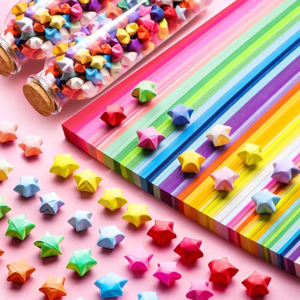 27-Color Star Origami, Wishing for Lucky Stars, Birthday Gifts, Event Venue Decoration, Indoor Decoration, Perfect Party Decor, Craft, Craftsmanship, Diy Handmade Crafts