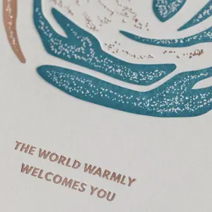 'The World Warmly Welcomes You' Greeting Card