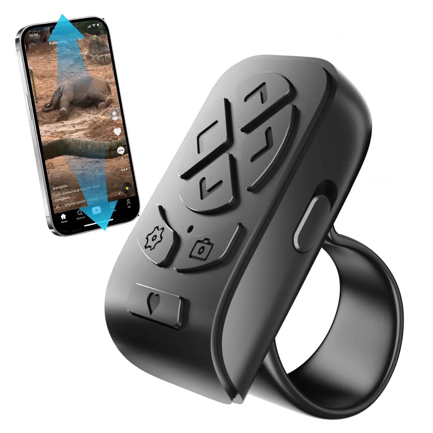 Scroller Program Remote Scrolling Ring Remote For TikTok Instagram Shorts Video, Scroller Page ...