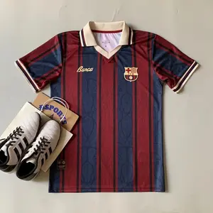 FC Barcelona 125th Anniversary Home Jersey Premium Cotton Polyester Soccer Shirt