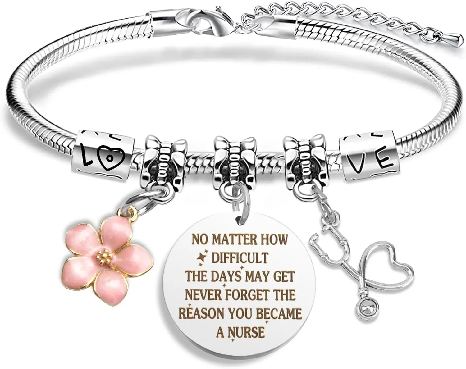 Nurse Gifts for Women,Nurses Week Gifts,Nurse Accessories for Work,Thank You School Appreciation Gift for Nurses Female Male Student Graduation Gift Christmas Retirement Valentines Bracelet