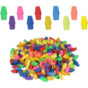 300 Pack Pencil Top Erasers Bulk 10 Colors and Cap Erasers for Pencils for Kids, Students in Classroom and School