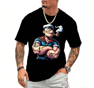 Men's Heavyweight Pirate Graphic T-Shirt - Oversized Loose Fit Round Neck Short Sleeve, Bold Nautical Design with Pirate Ship & Treasure Chest Print, Breathable All-Season Casual & Themed Party Wear, Machine Washable (Ideal for Pirate Costumes )
