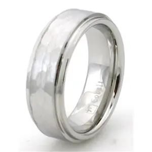 EWC R60007-090 Hammered Cobalt Chrome Ring - Size 9