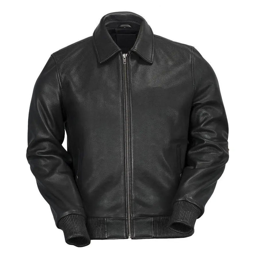 Whet Blu Men's Cowhide Leather Bomber Jacket